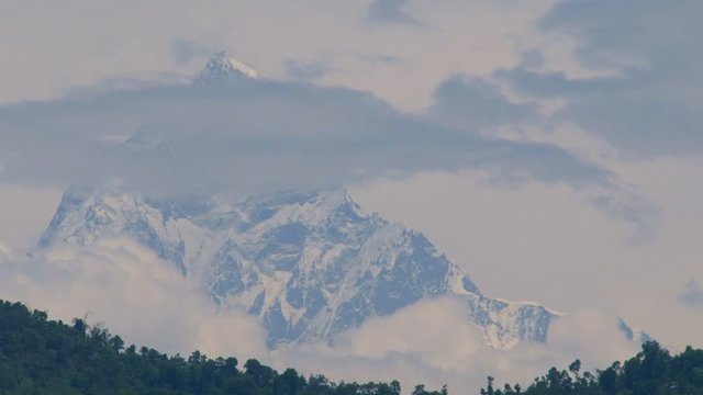 Time lapse of Mount fishtail in Pokhara