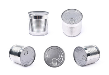 Metal tin can isolated