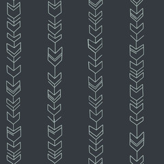 Seamless hand drawn geometric tribal pattern. Vector navajo design.