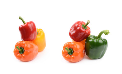 Pile of peppers isolated