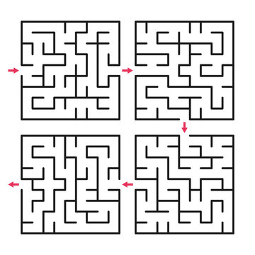Vector labyrinth 70. Maze / Labyrinth with entry and exit.