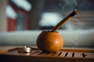 Mate in winter evening.
