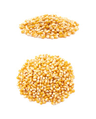 Pile of corn kernels isolated