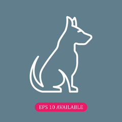 Dog icon vector