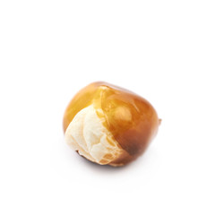 Semi-opened popcorn kernel isolated