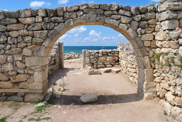 Fototapeta na wymiar Hersonessa ruins in Crimea