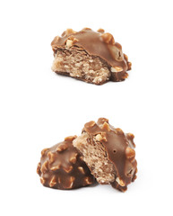 Chocolate confection candy isolated
