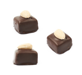Chocolate confection candy isolated