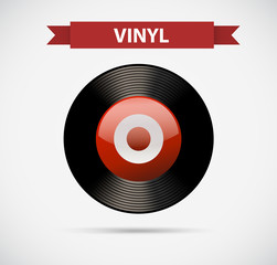 Fototapeta na wymiar Entertainment icon for vinyl