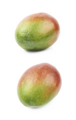 Single ripe mango fruit isolated