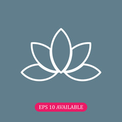 Lotus icon vector