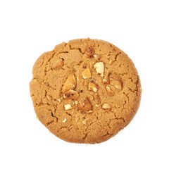 Peanut butter homemade cookie isolated