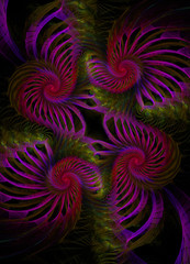 a horn purple and abstract