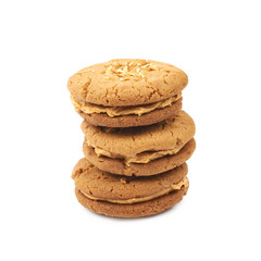 Peanut butter homemade cookie isolated
