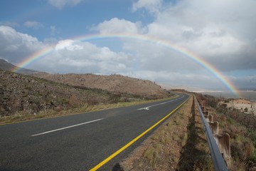 Rainbow over the road