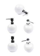 White ceramic soap dispenser