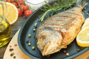 Grilled gilthead