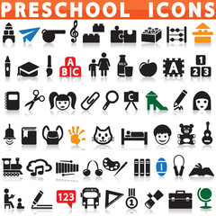 Fototapeta premium Preschool Icons