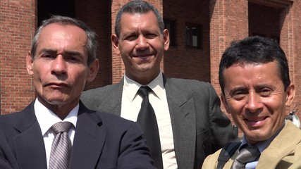 Older Hispanic Male Business Team