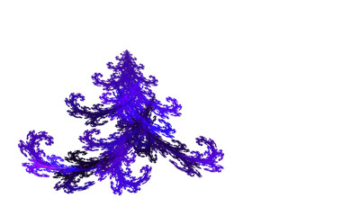 fractal Christmas tree on white