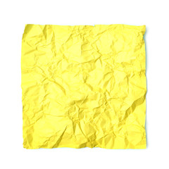Fototapeta premium Single crumpled paper sheet isolated