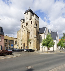 Fototapeta na wymiar Michaeliskirche in der Altstadt von Zeitz, Burgenlandkreis, Sachsen-Anhalt, Deutschland
