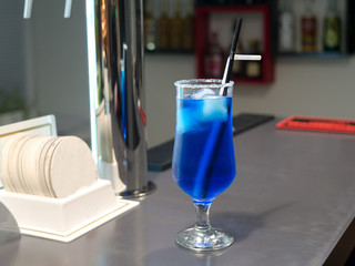 Blue cocktail.