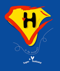 Wonderful husband and romantic card / Happy anniversary stock design / I love my husband design card
