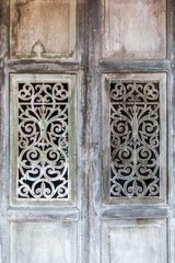 Wooden wall and windows