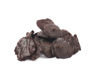 Black powder cookie isolated