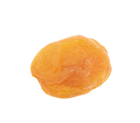 Fototapeta na wymiar Single dried apricot isolated