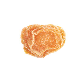 Single dried apricot isolated