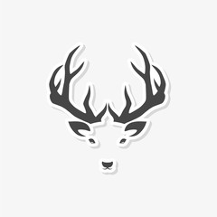 Deer head illustration vector