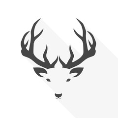 Deer head illustration vector