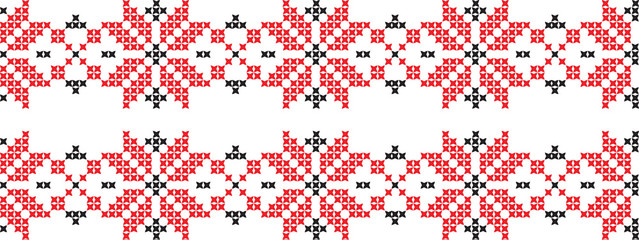 embroidered Ukrainian national pattern cross