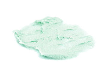 Smeared frosting cream isolated