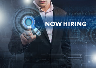 Business, Technology, Internet and network concept. Business man