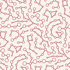 abstract geometric red deco stars constellation pattern