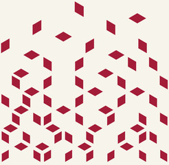 Abstract geometric red graphic minimal halftone pattern