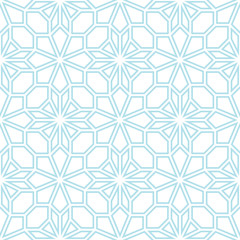 Abstract geometric blue deco art pillow mosaic pattern