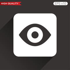 Colored icon or button of eye symbol with background