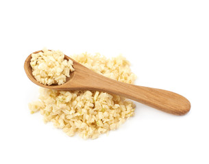 Pile of minced garlic isolated