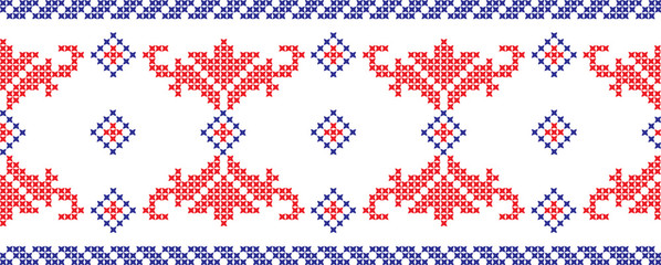 embroidered Ukrainian national pattern cross