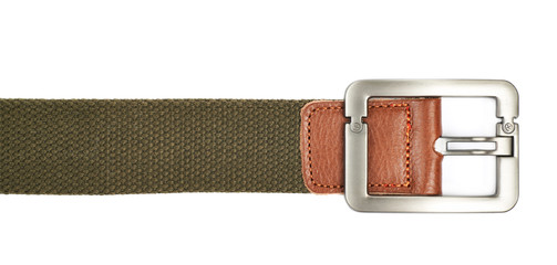 Beige rag belt isolated
