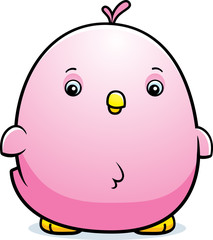 Cartoon Baby Pink Parakeet