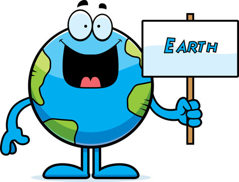 Cartoon Earth Sign