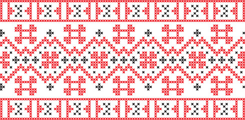 embroidered Ukrainian national pattern cross