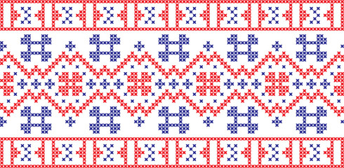 embroidered Ukrainian national pattern cross