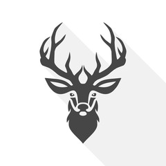 Deer head illustration vector icon