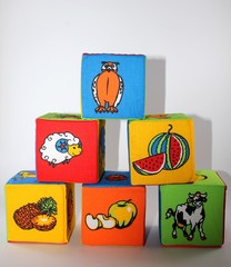 children's blocks with pictures